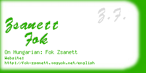 zsanett fok business card